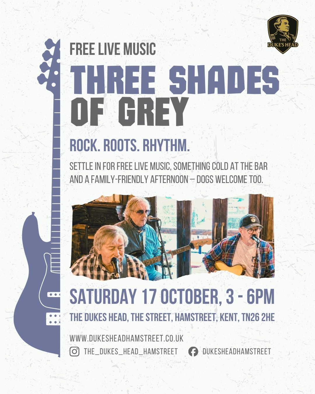 Free Live Music with Three Shades of Grey
